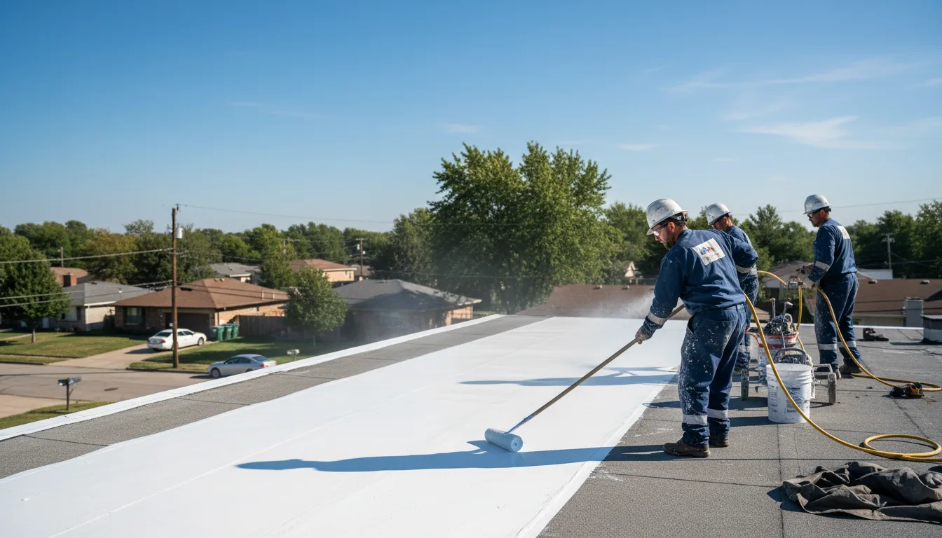 Commercial roof coating in Muddy, IL near me